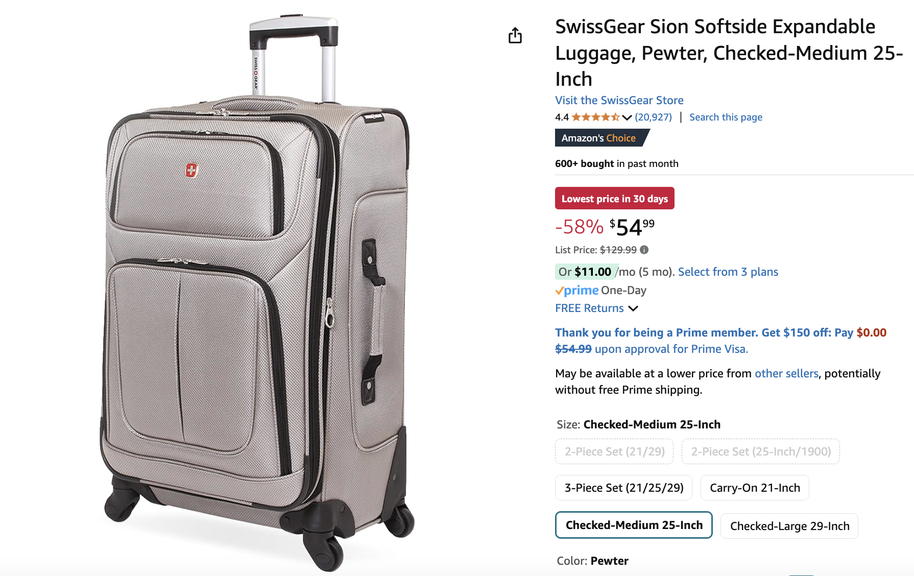 a grey suitcase with wheels